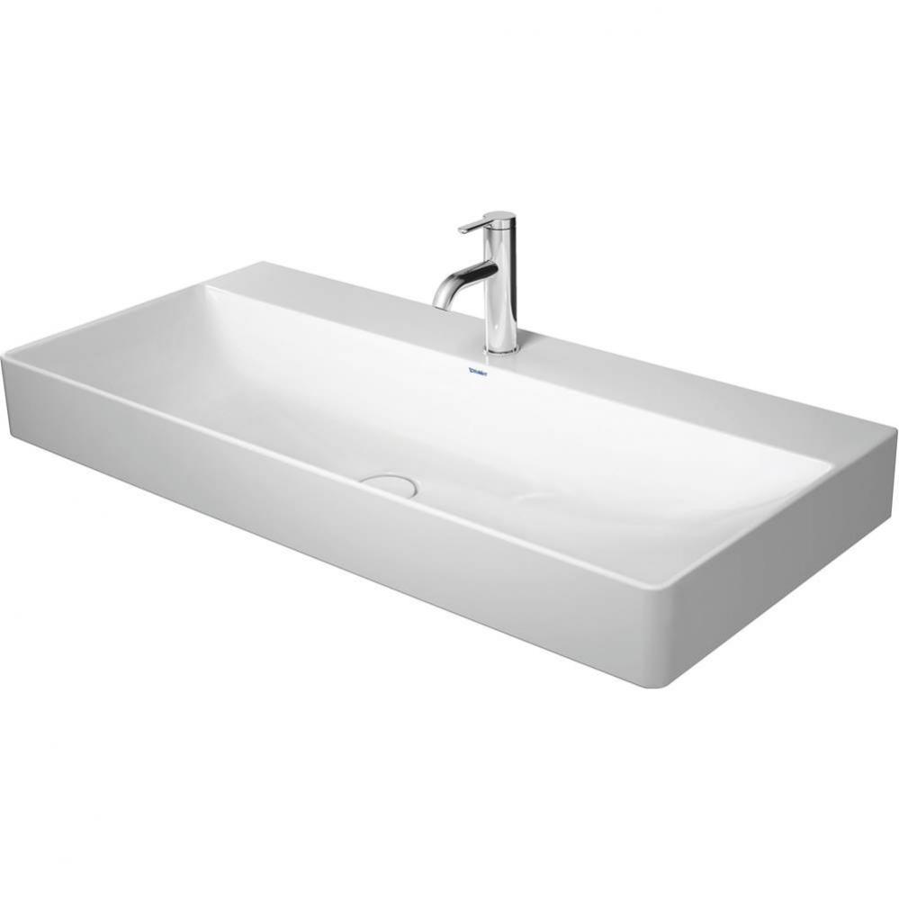 DuraSquare Wall-Mount Sink White with WonderGliss