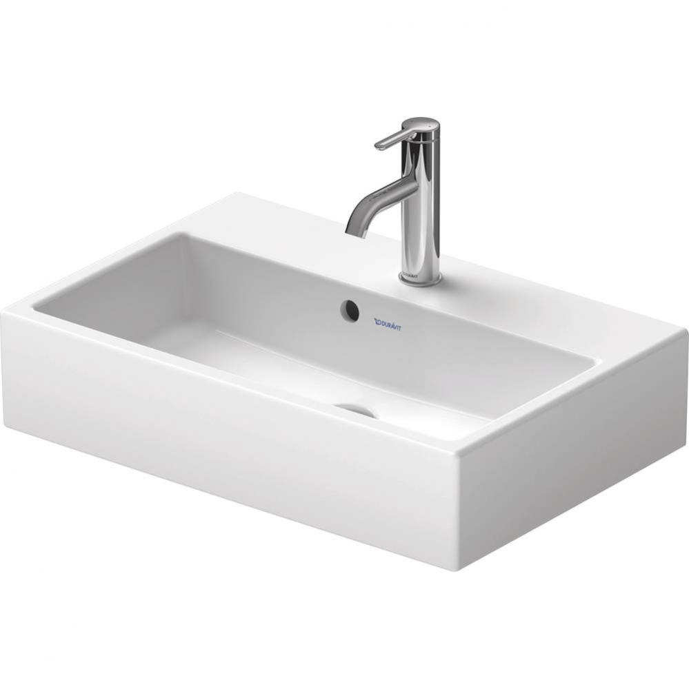 Duravit Vero 23 5/8'' Rectangular Wall Mounted Sink in White with Overflow