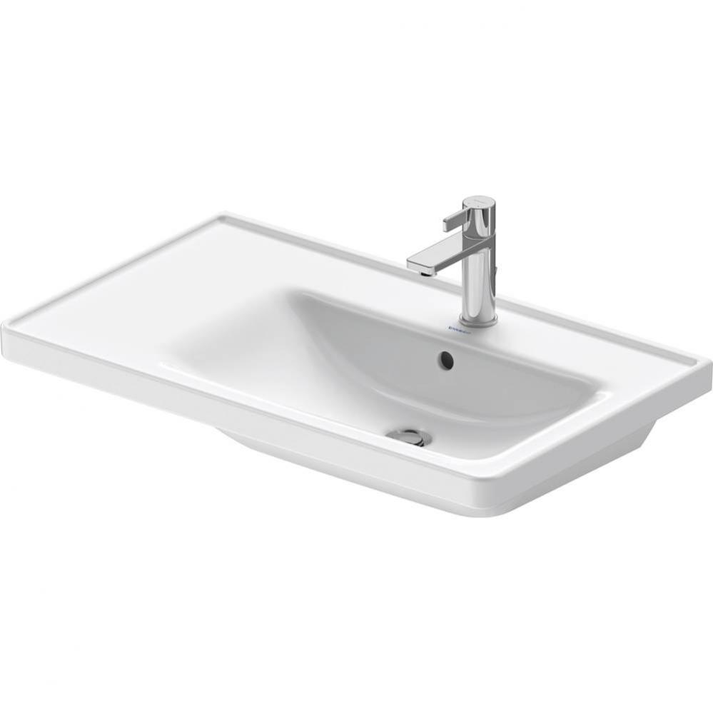 Duravit D-Neo 30 1/2'' Rectangular Wall Mounted Sink in White with Single Faucet Hole an