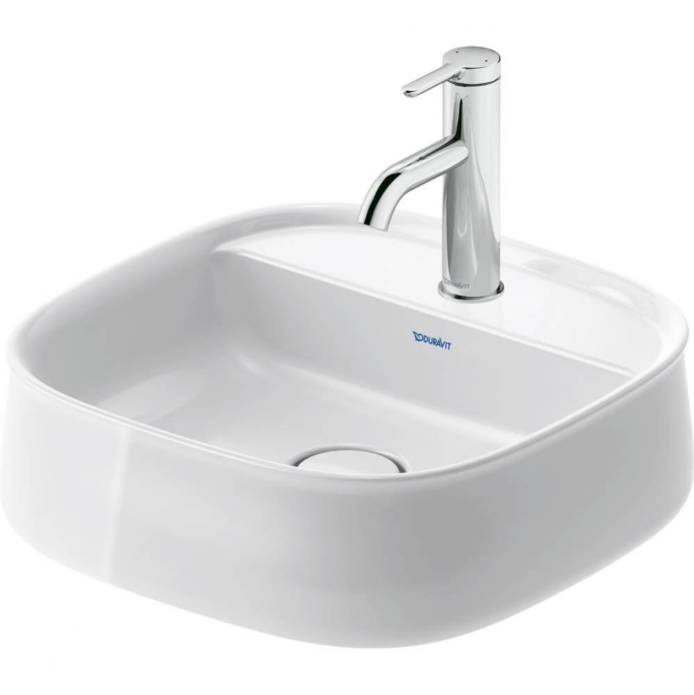 Duravit Zencha 16 1/2'' Rectangular Vessel Sink in White with Single Faucet Hole and