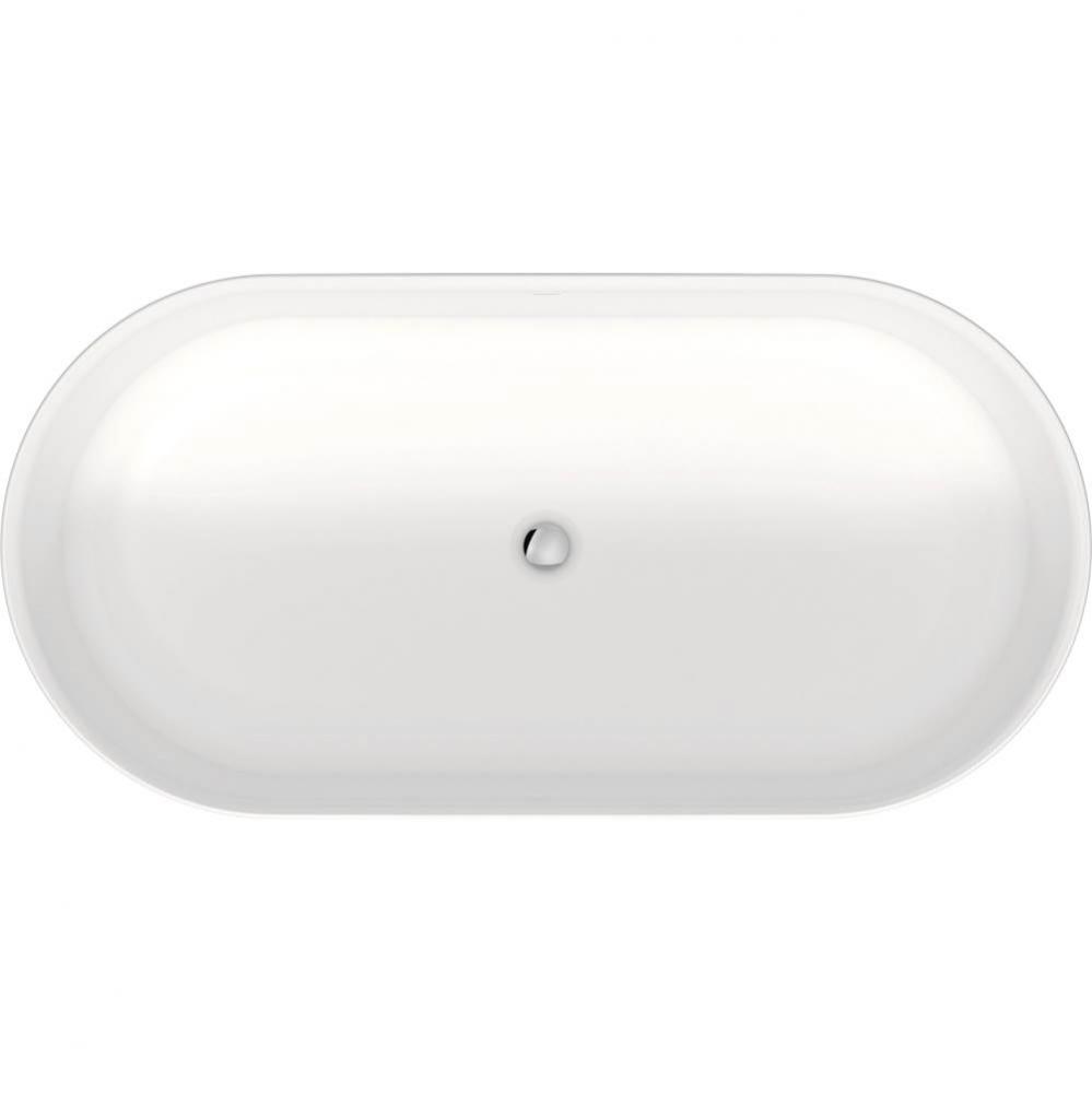 Duravit Soleil by Starck 63'' x 31 1/2'' Oval Freestanding Bathtub in White So