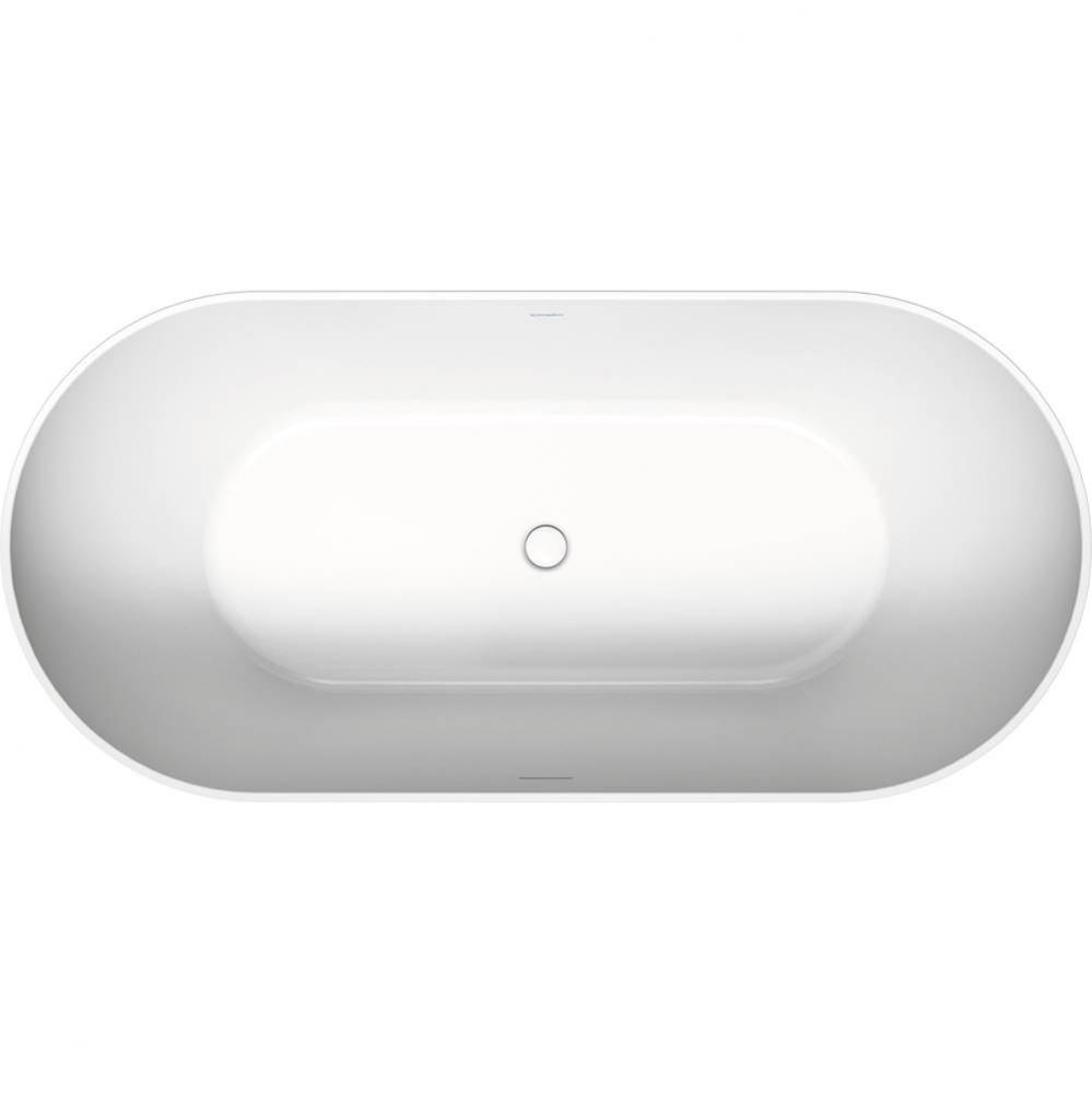 Duravit No.1 63'' x 29 1/2'' Oval Freestanding Bathtub in White Acrylic with C