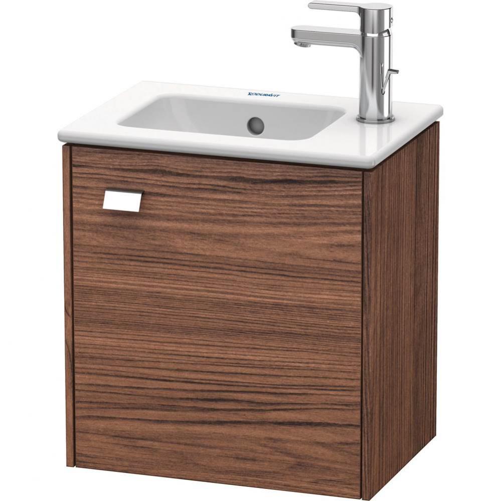 Brioso One Door Wall-Mount Vanity Unit Walnut Dark