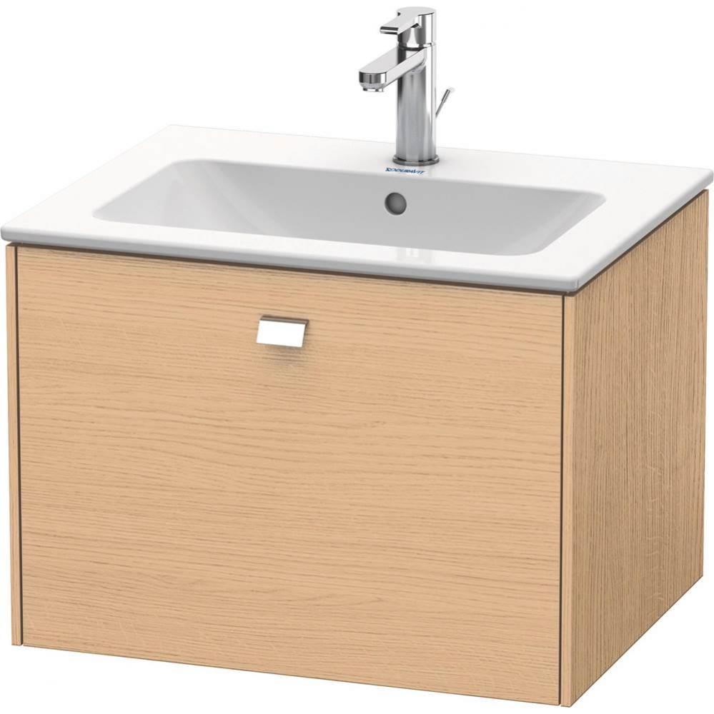 Brioso One Drawer Wall-Mount Vanity Unit Natural Oak