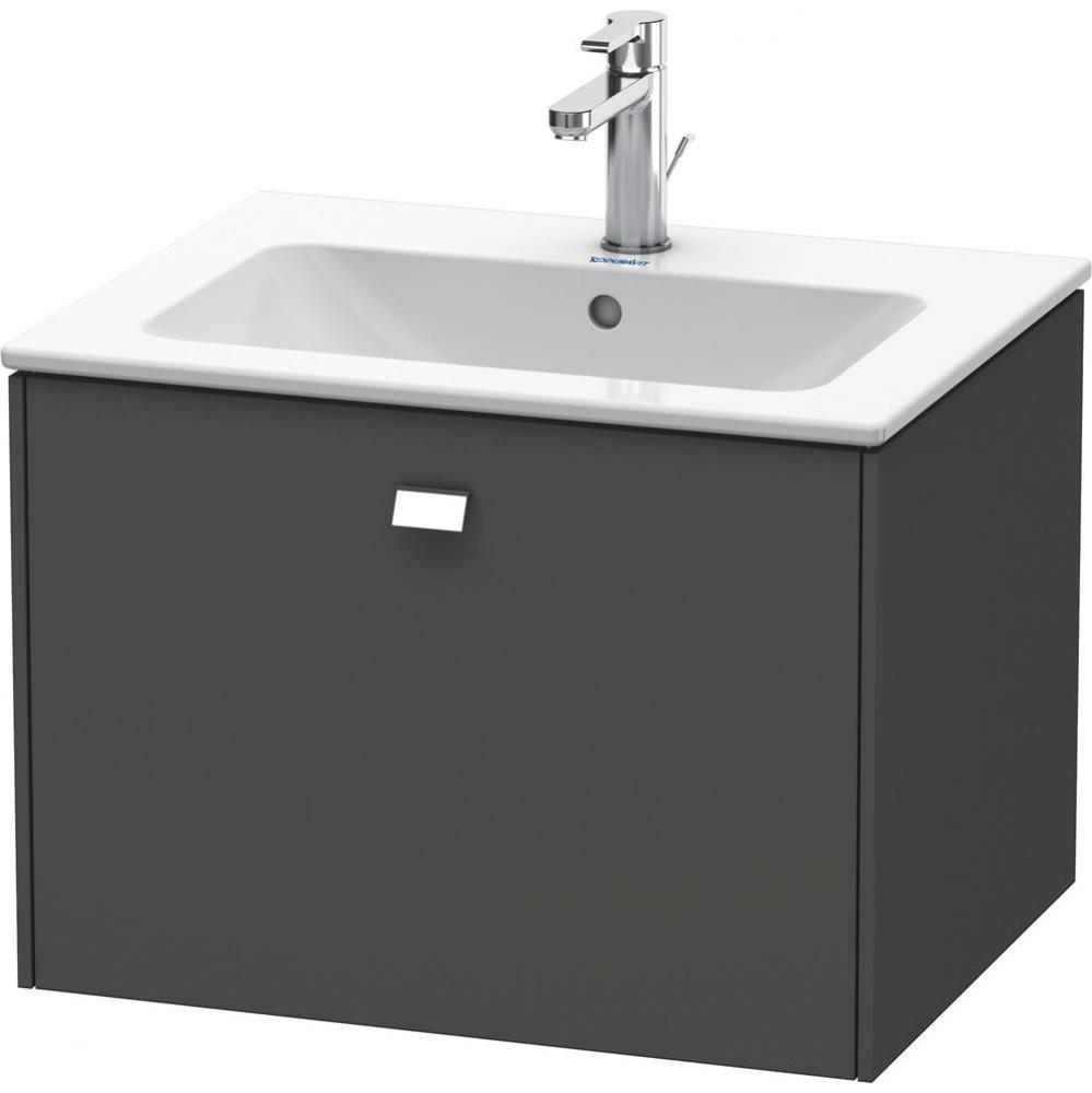 Brioso One Drawer Wall-Mount Vanity Unit Graphite