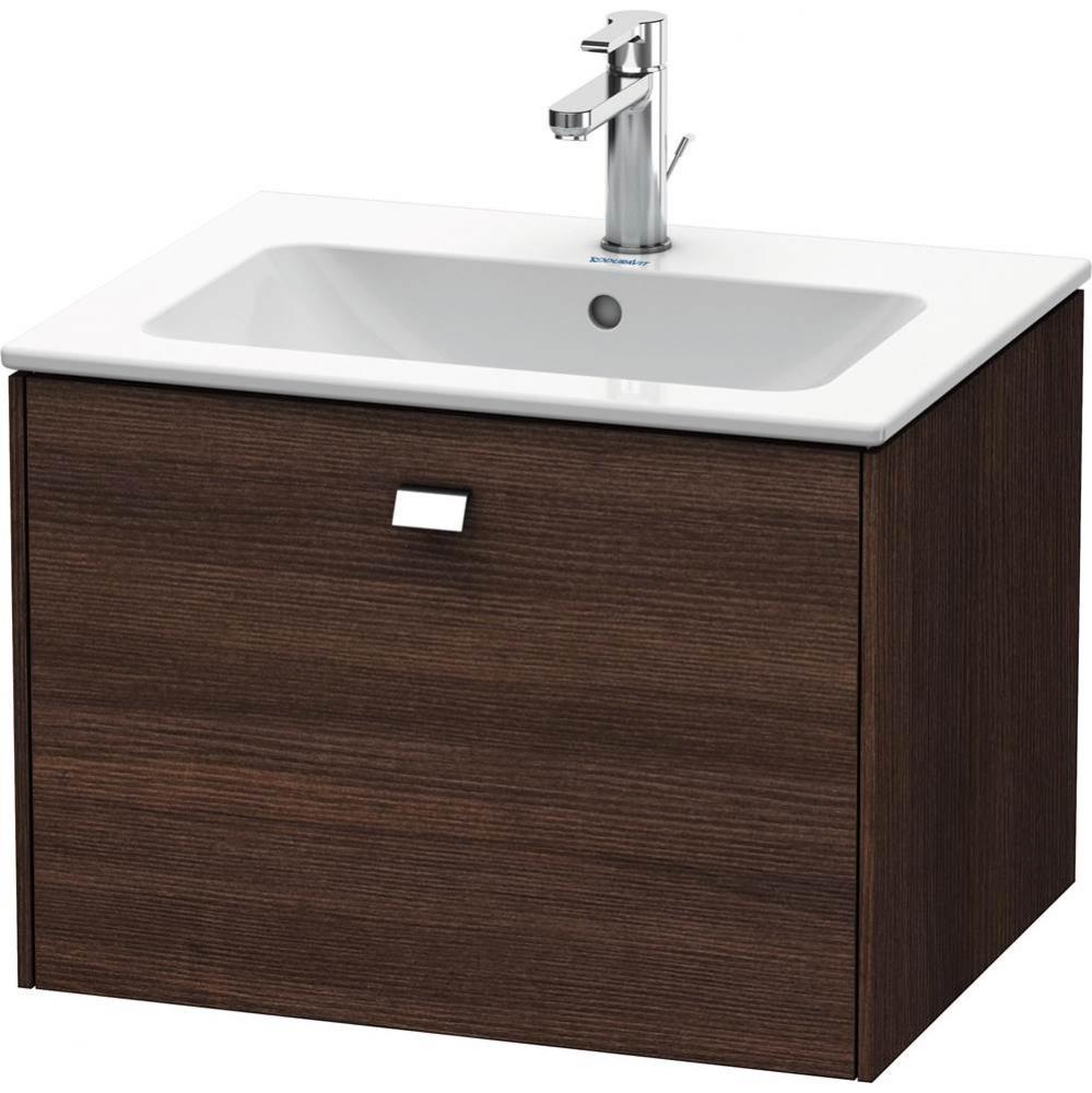 Duravit Brioso One Drawer Wall-Mount Vanity Unit Chestnut Dark