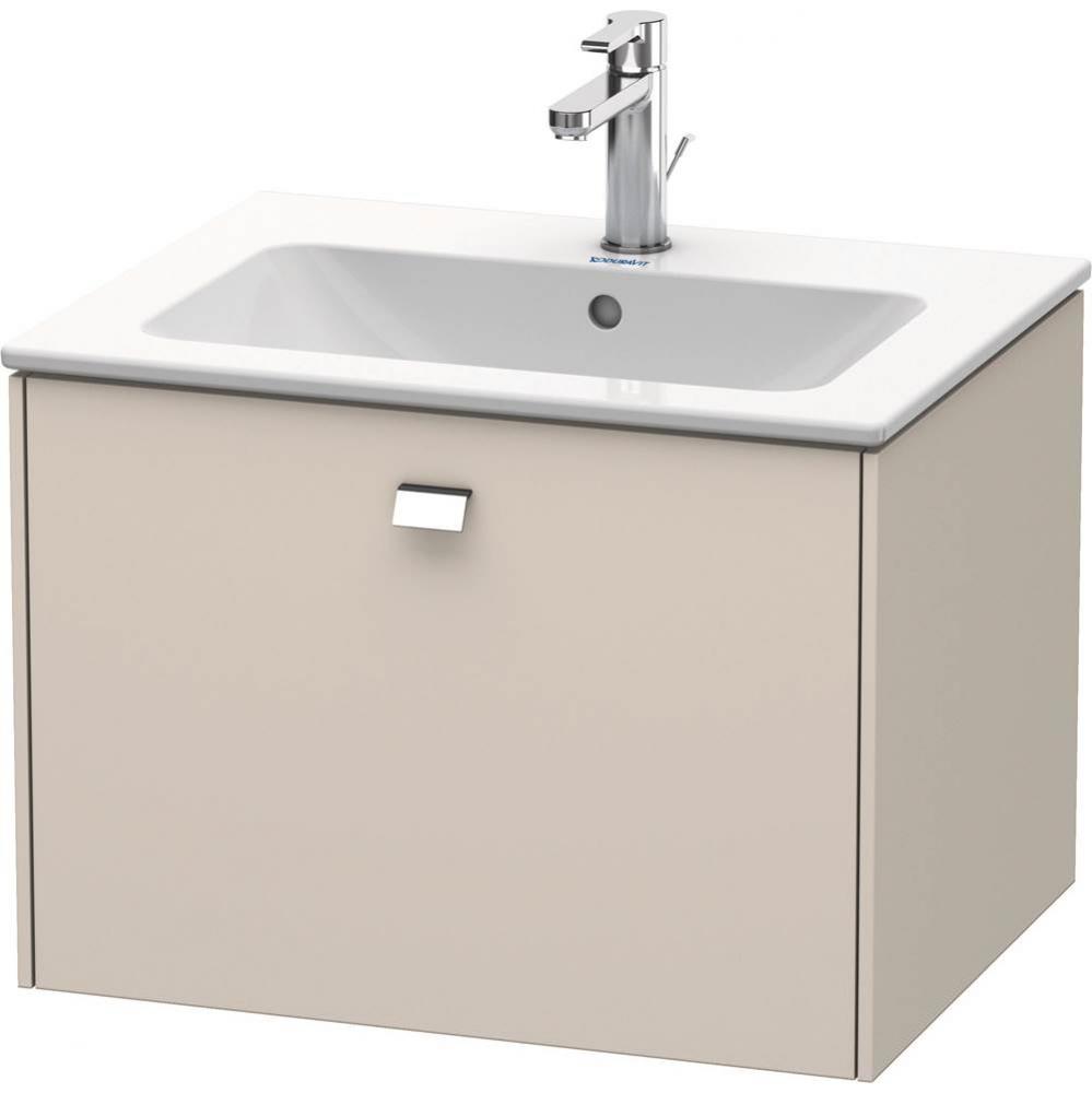 Brioso One Drawer Wall-Mount Vanity Unit Taupe