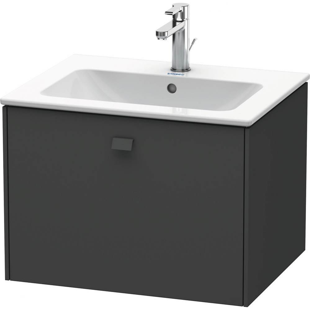 Brioso One Drawer Wall-Mount Vanity Unit Graphite