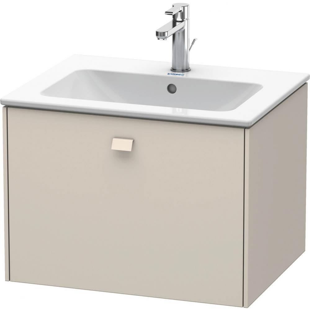 Brioso One Drawer Wall-Mount Vanity Unit Taupe