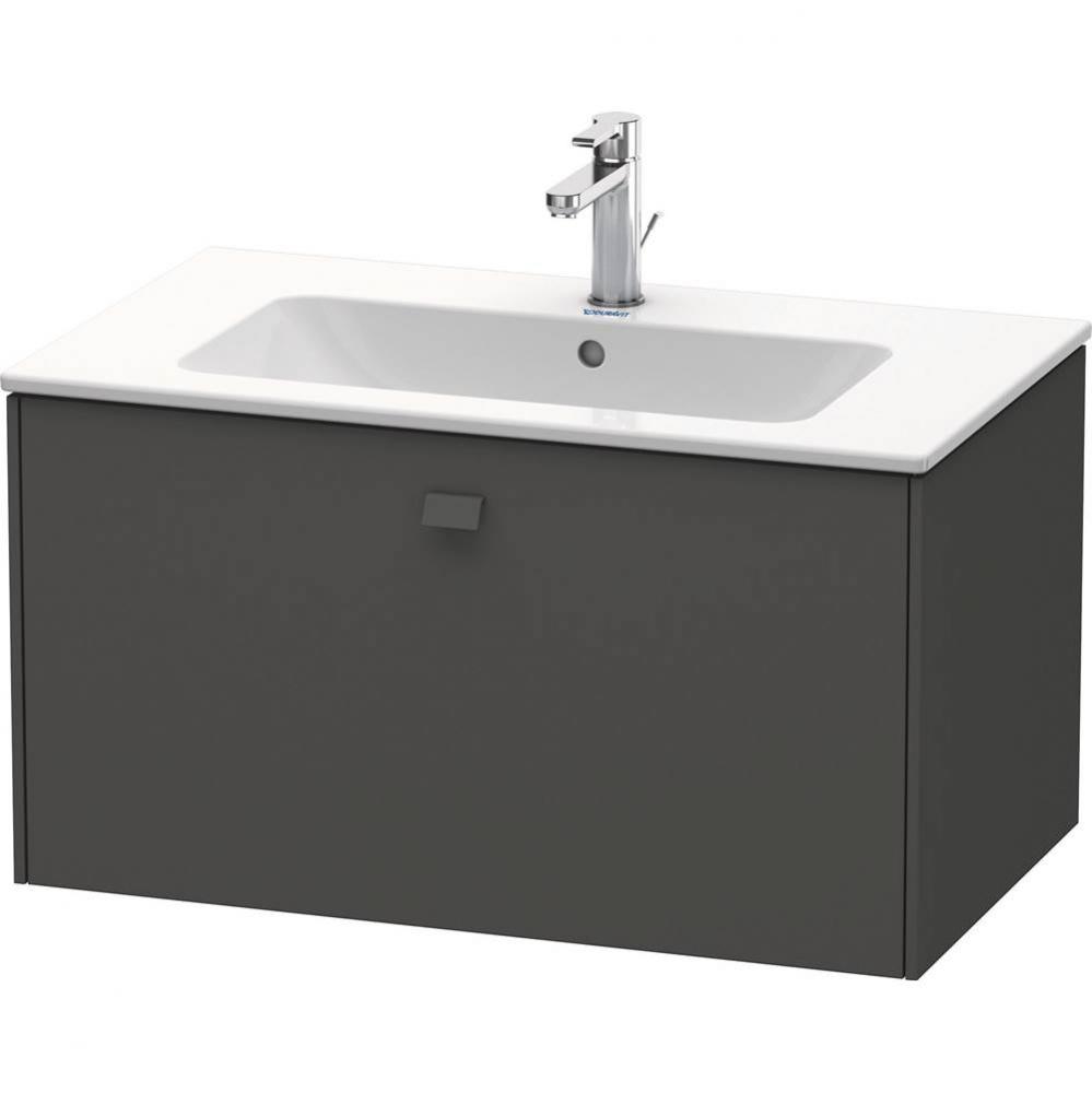 Brioso One Drawer Wall-Mount Vanity Unit Graphite