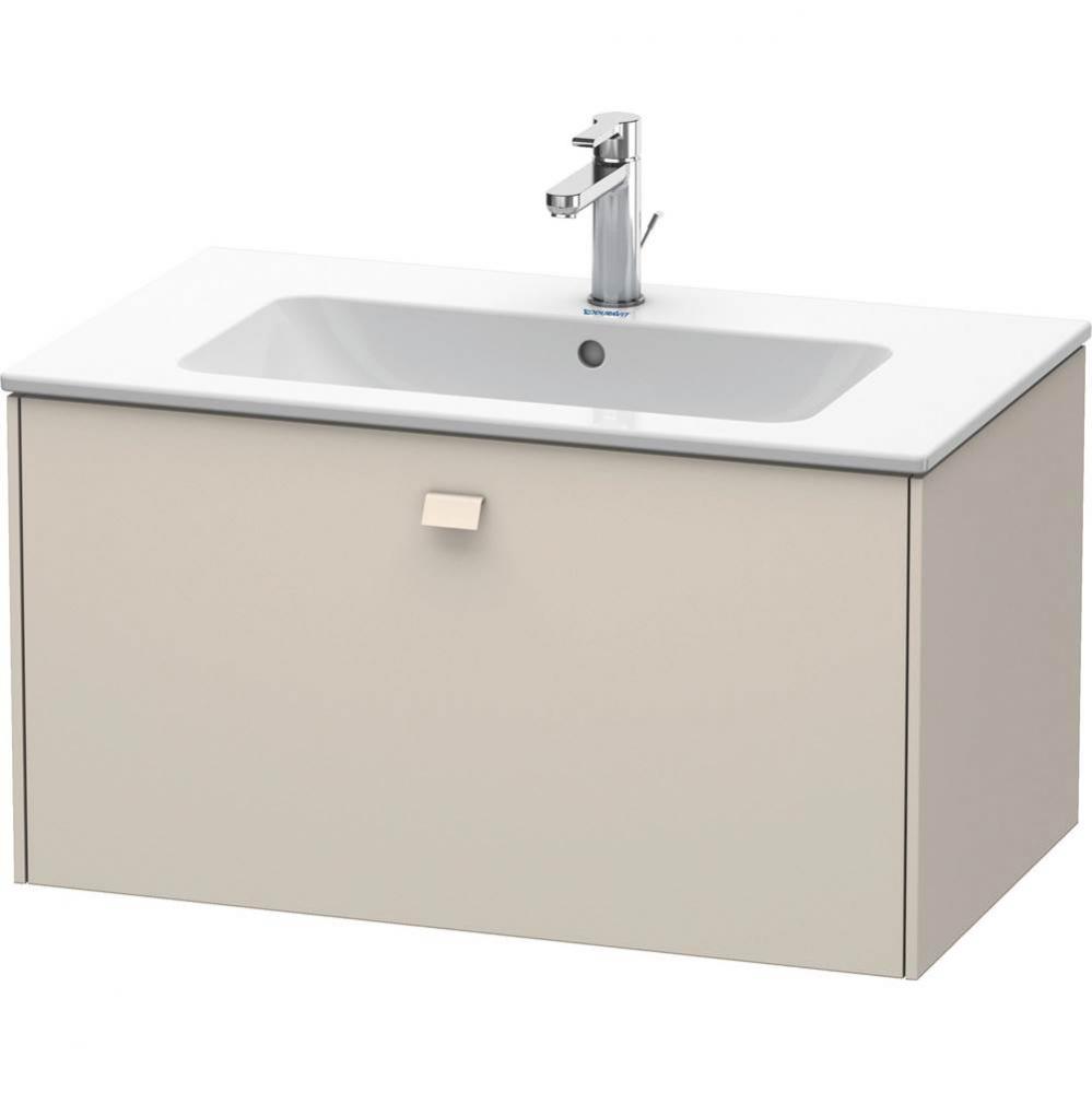 Brioso One Drawer Wall-Mount Vanity Unit Taupe