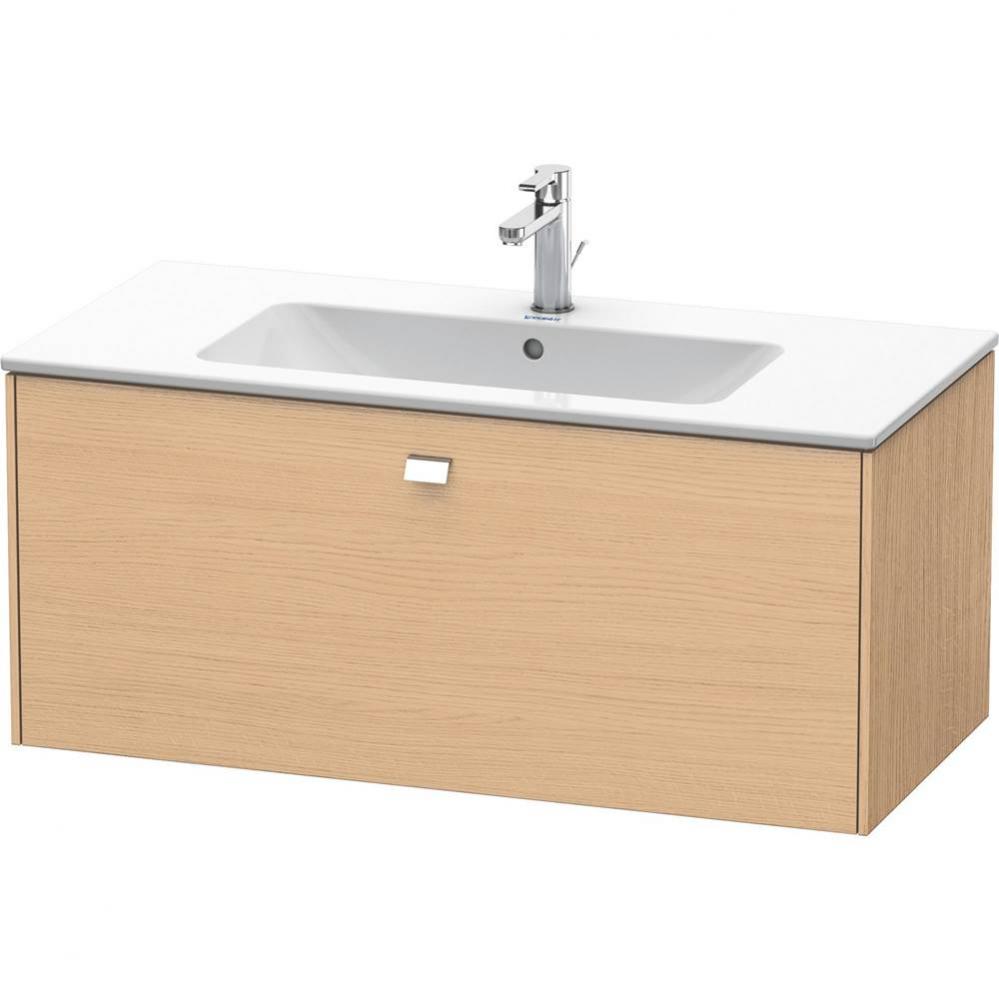Brioso One Drawer Wall-Mount Vanity Unit Natural Oak