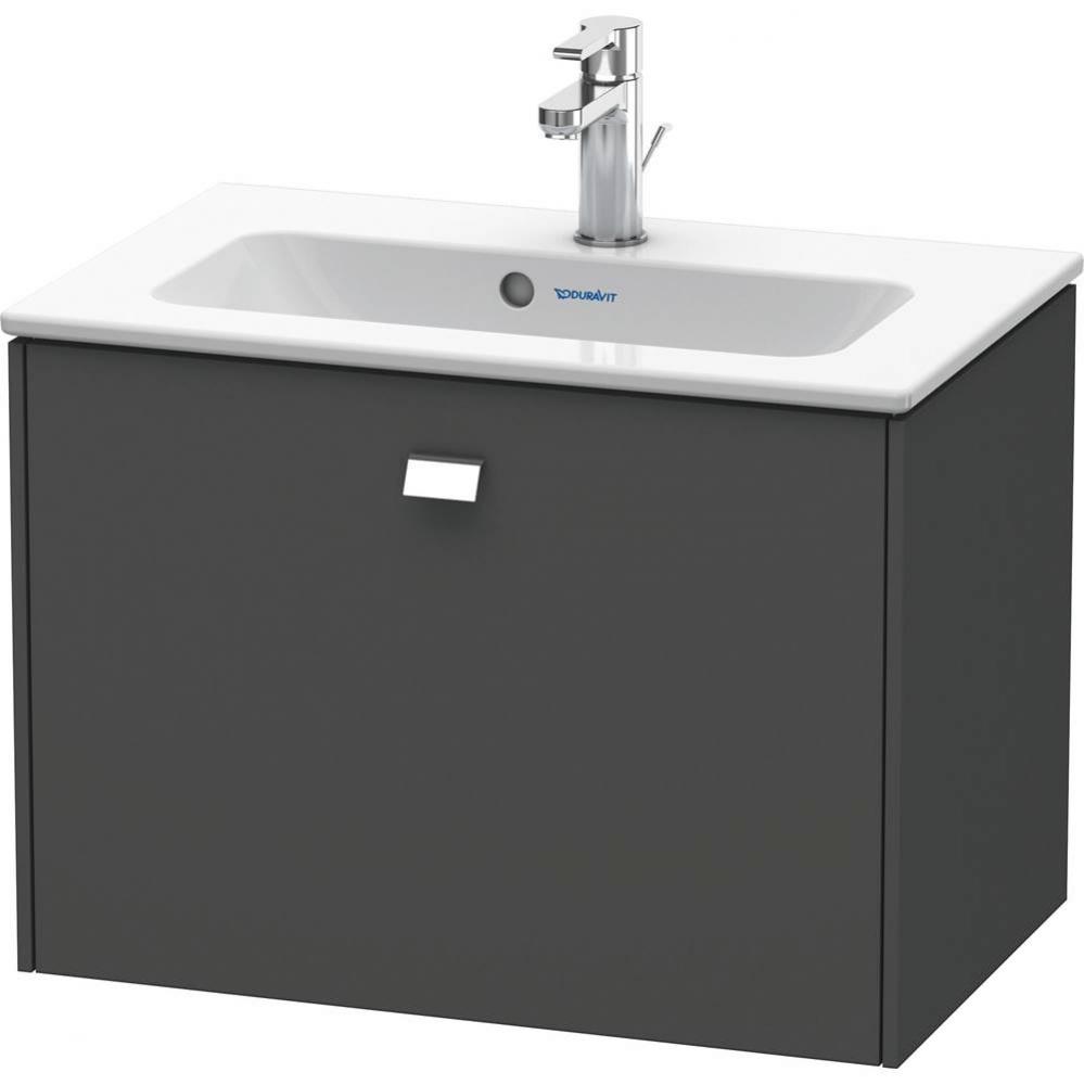 Brioso One Drawer Wall-Mount Vanity Unit Graphite