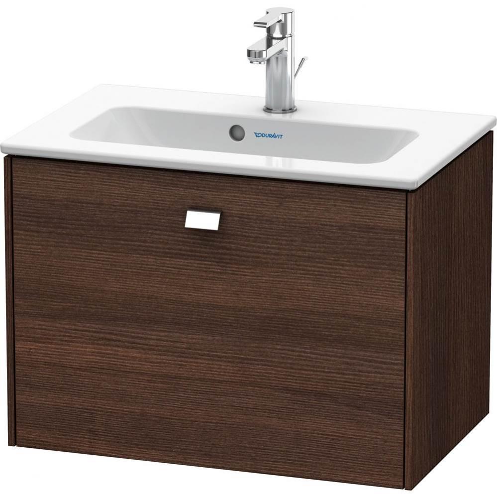 Duravit Brioso One Drawer Wall-Mount Vanity Unit Chestnut Dark