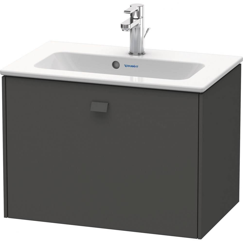Brioso One Drawer Wall-Mount Vanity Unit Graphite