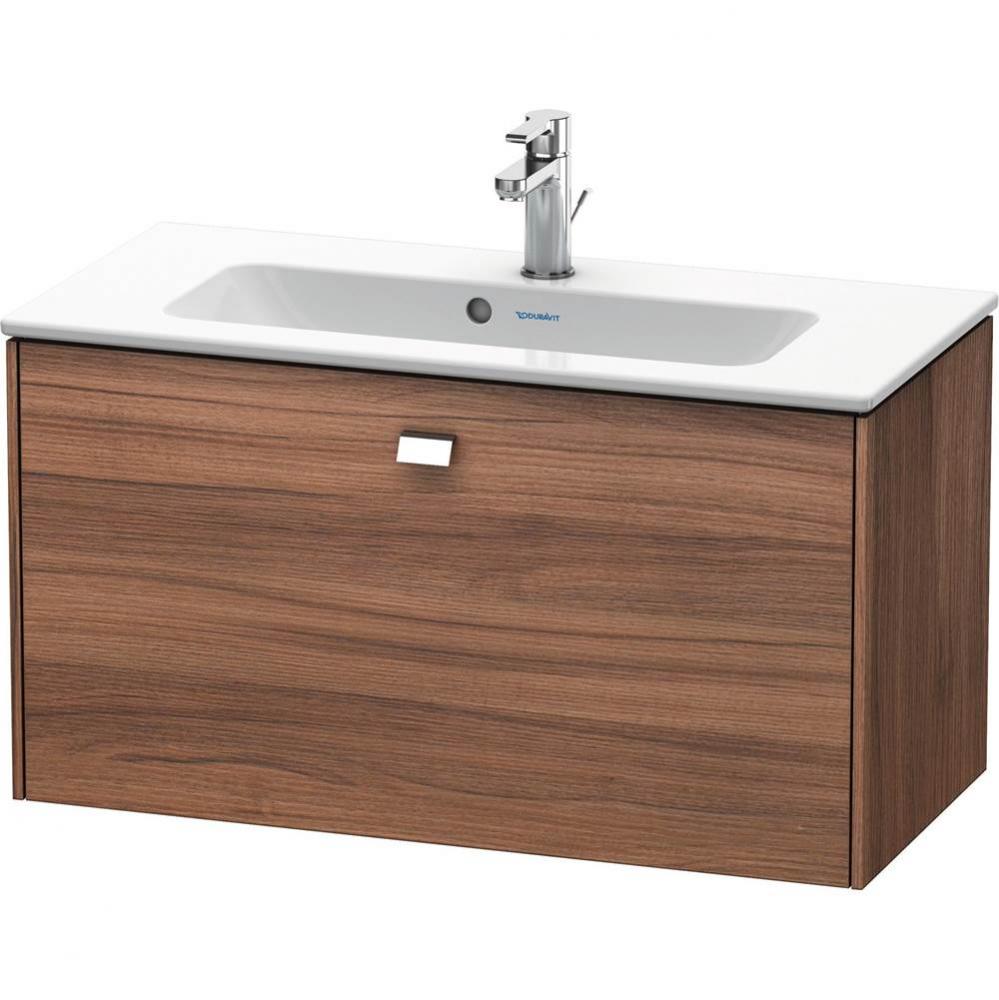 Brioso One Drawer Wall-Mount Vanity Unit Walnut