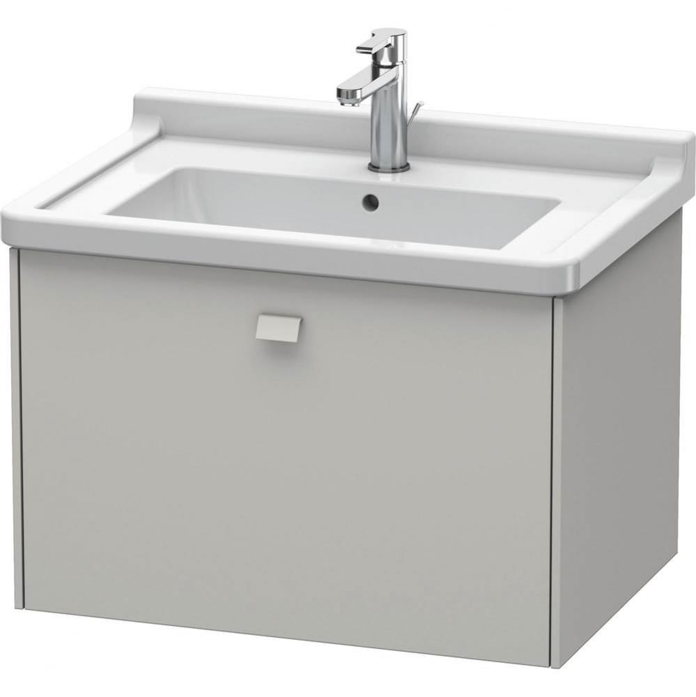 Duravit Brioso One Drawer Wall-Mount Vanity Unit Concrete Gray