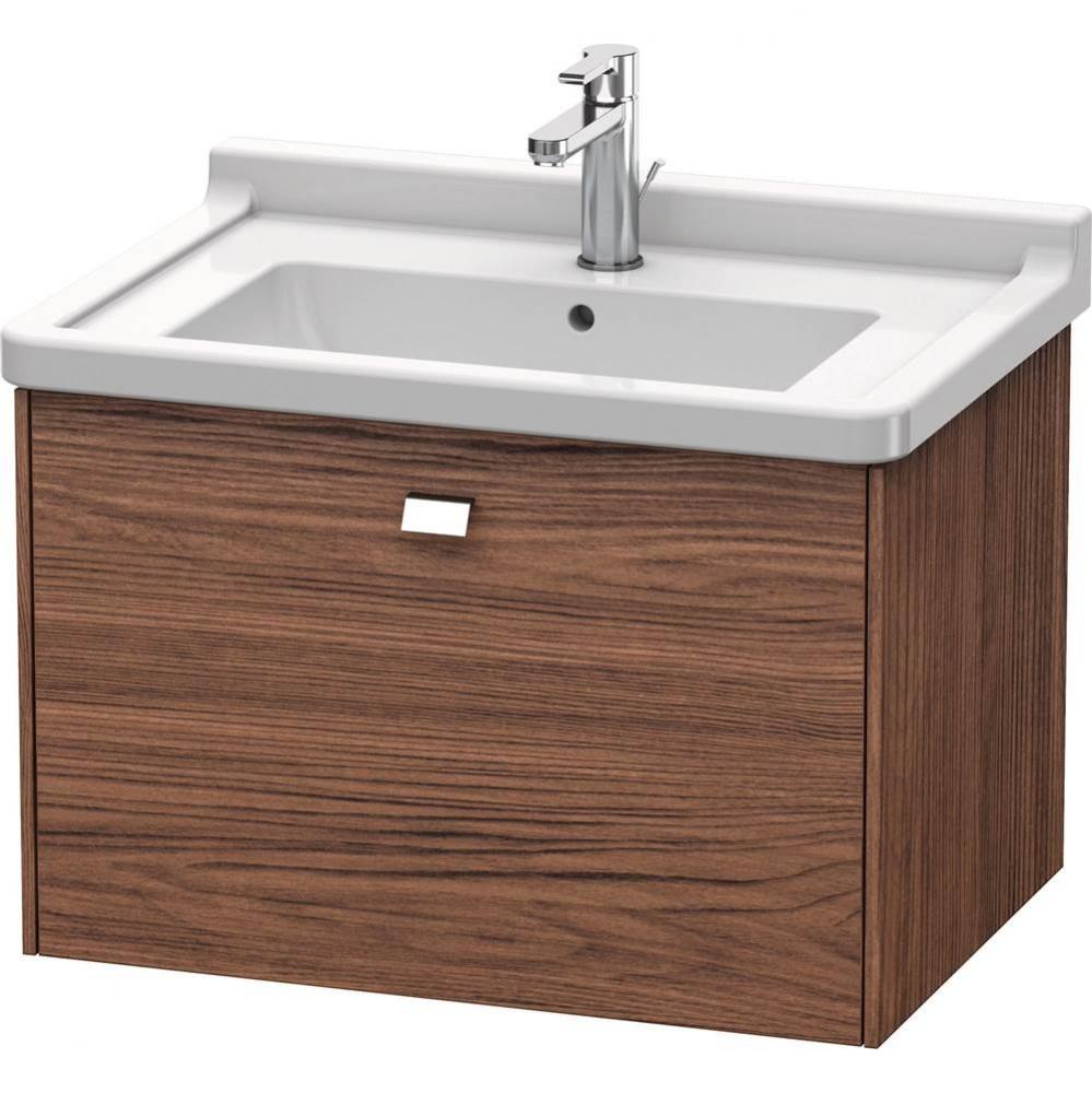 Duravit Brioso One Drawer Wall-Mount Vanity Unit Walnut Dark