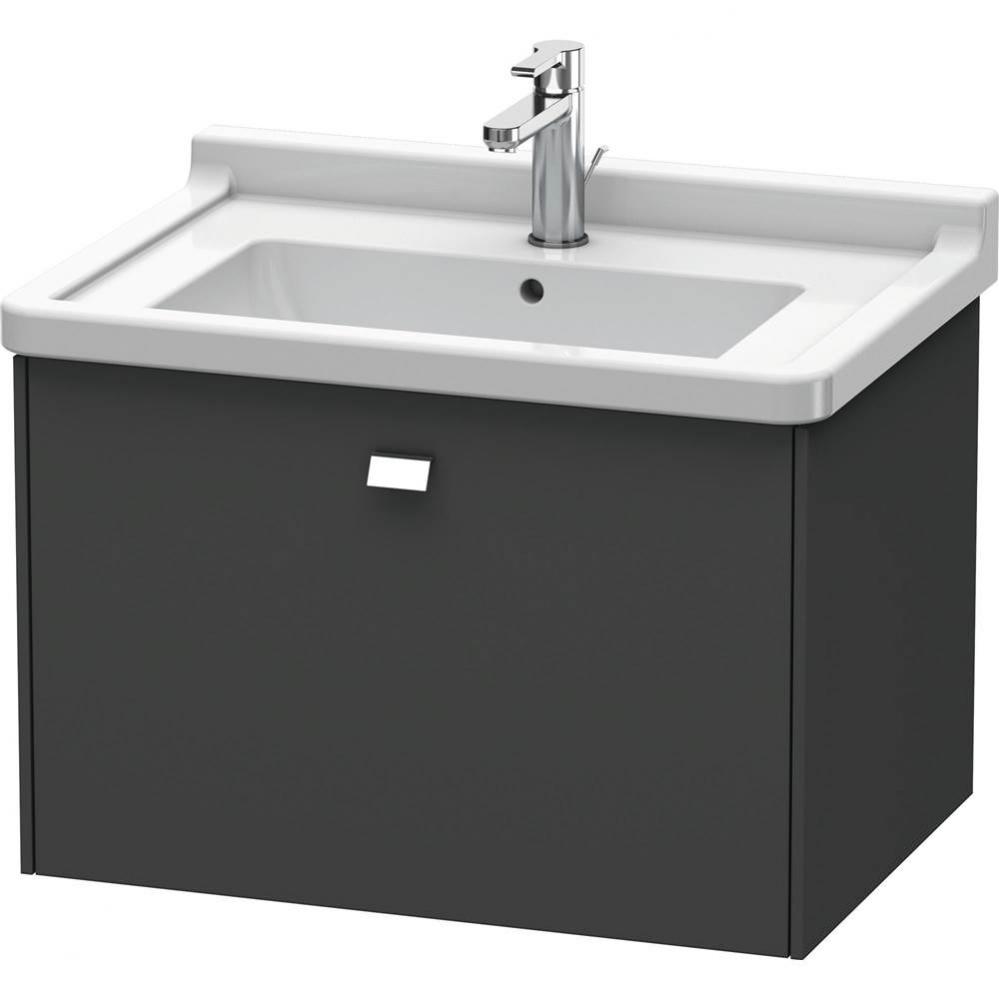 Duravit Brioso One Drawer Wall-Mount Vanity Unit Graphite