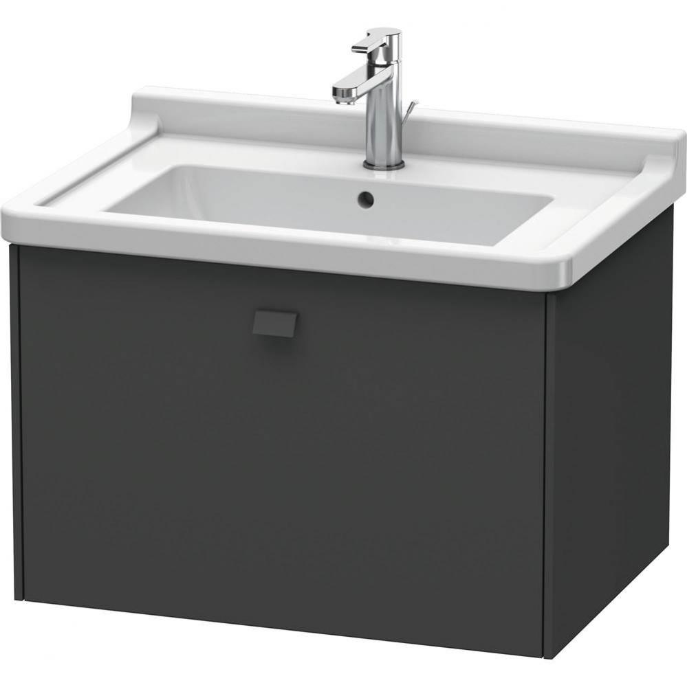 Duravit Brioso One Drawer Wall-Mount Vanity Unit Graphite