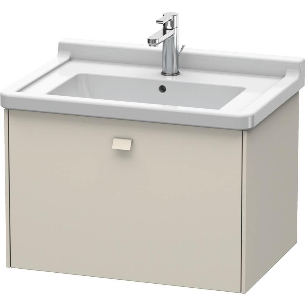 Duravit Brioso One Drawer Wall-Mount Vanity Unit Taupe