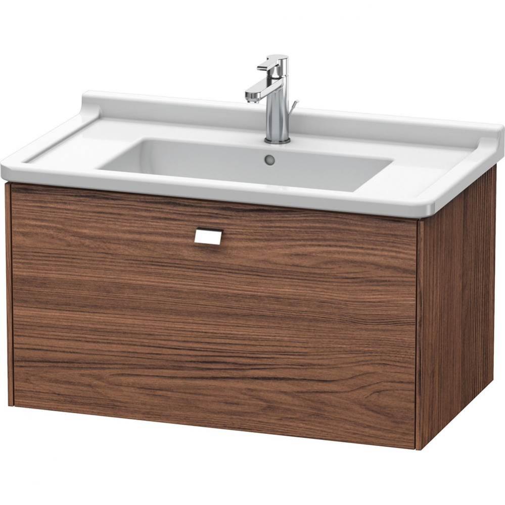 Duravit Brioso One Drawer Wall-Mount Vanity Unit Walnut Dark