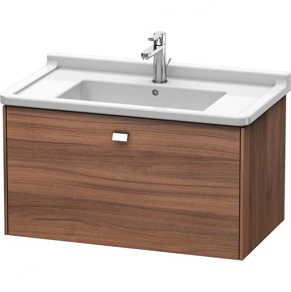 Duravit Brioso One Drawer Wall-Mount Vanity Unit Walnut