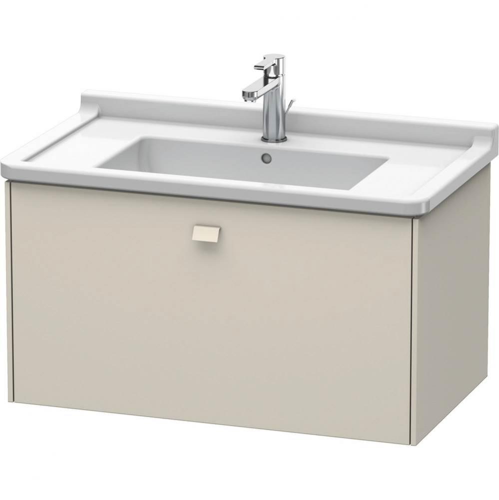 Duravit Brioso One Drawer Wall-Mount Vanity Unit Taupe