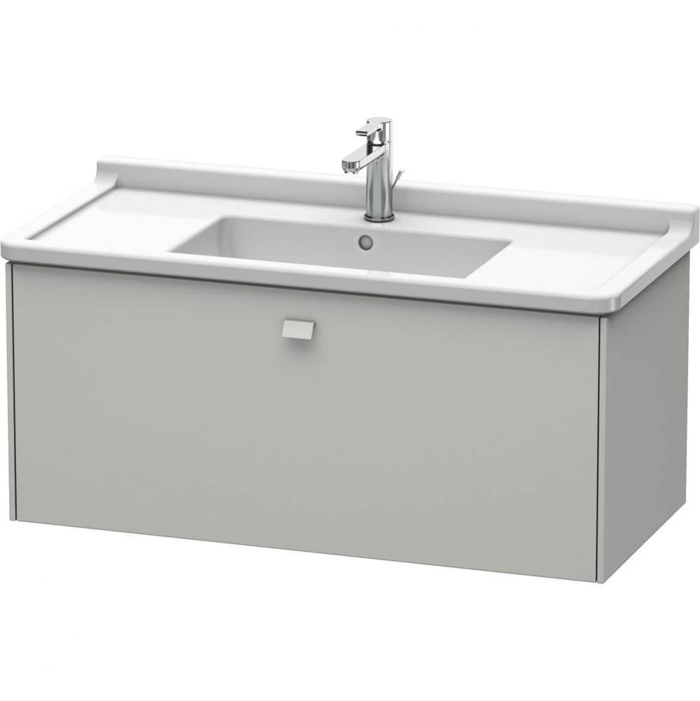 Duravit Brioso One Drawer Wall-Mount Vanity Unit Concrete Gray