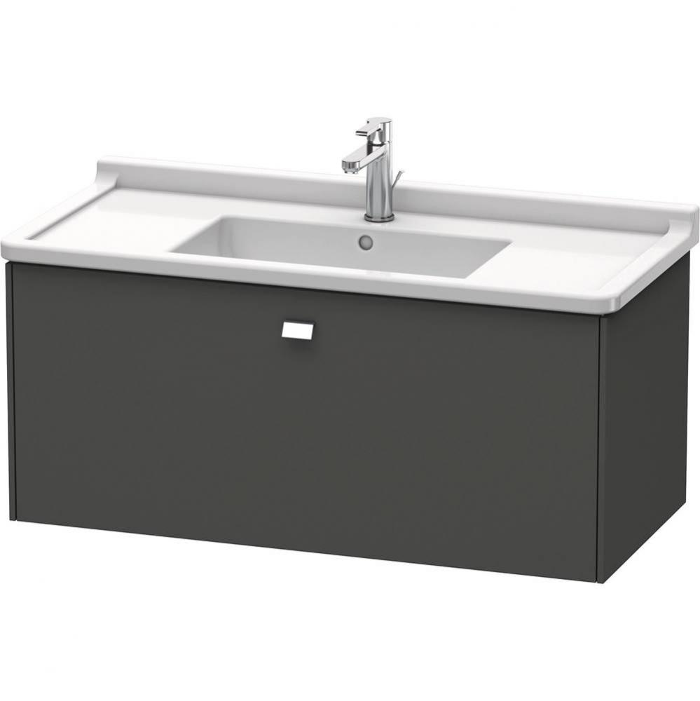 Duravit Brioso One Drawer Wall-Mount Vanity Unit Graphite