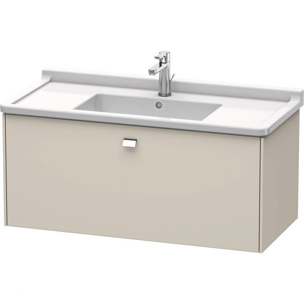 Duravit Brioso One Drawer Wall-Mount Vanity Unit Taupe