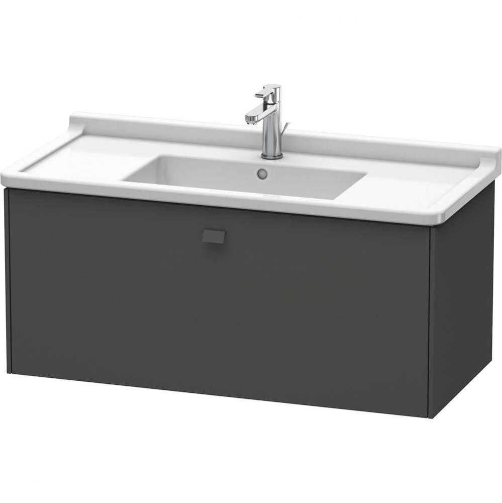 Duravit Brioso One Drawer Wall-Mount Vanity Unit Graphite
