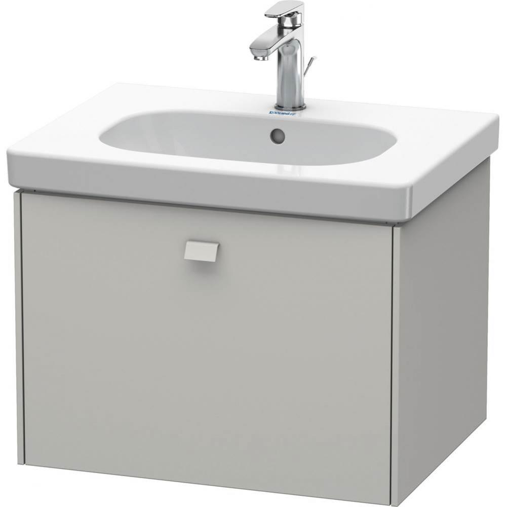 Duravit Brioso One Drawer Wall-Mount Vanity Unit Concrete Gray
