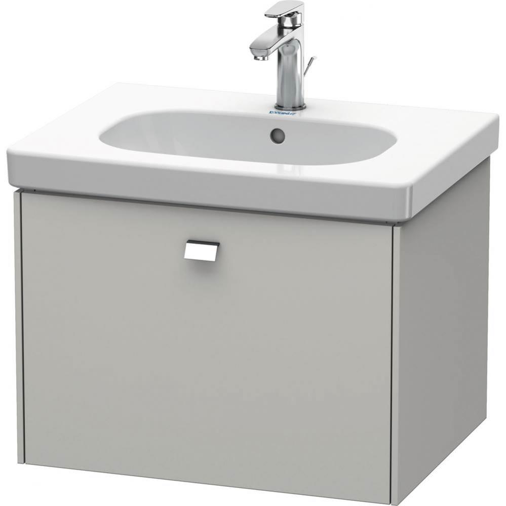Duravit Brioso One Drawer Wall-Mount Vanity Unit Concrete Gray