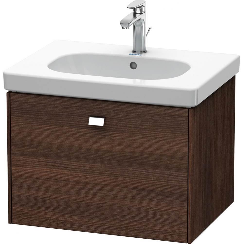 Duravit Brioso One Drawer Wall-Mount Vanity Unit Chestnut Dark