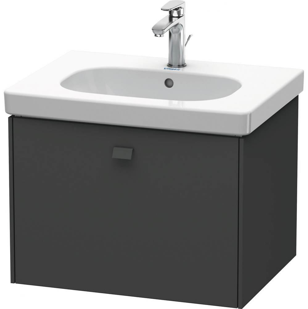 Duravit Brioso One Drawer Wall-Mount Vanity Unit Graphite