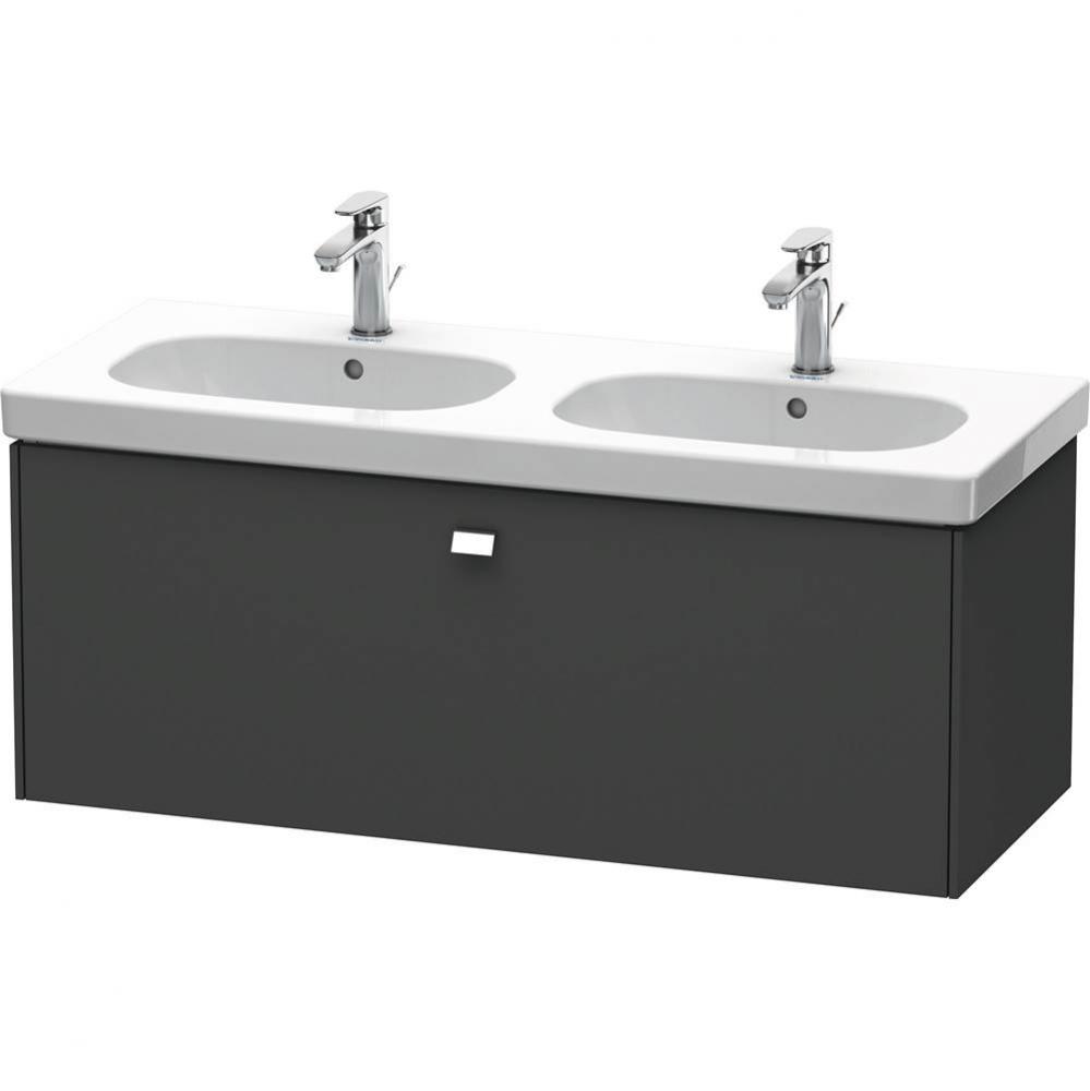 Duravit Brioso One Drawer Wall-Mount Vanity Unit Graphite