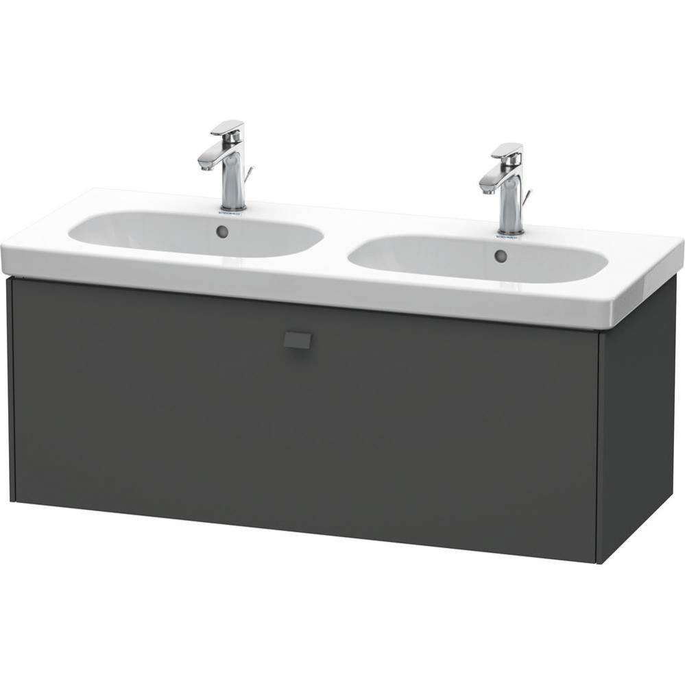 Duravit Brioso One Drawer Wall-Mount Vanity Unit Graphite