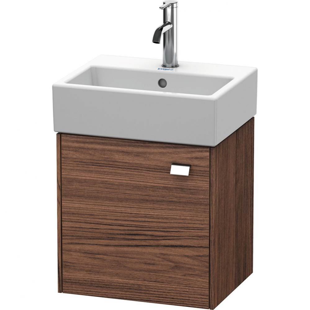 Brioso One Door Wall-Mount Vanity Unit Walnut Dark