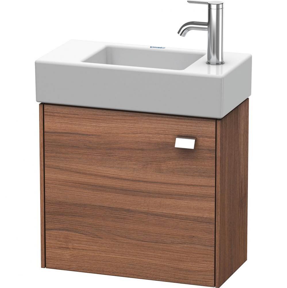 Brioso One Door Wall-Mount Vanity Unit Walnut