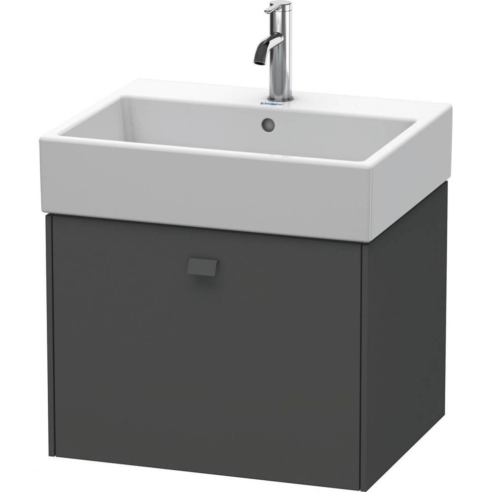 Brioso One Drawer Wall-Mount Vanity Unit Graphite