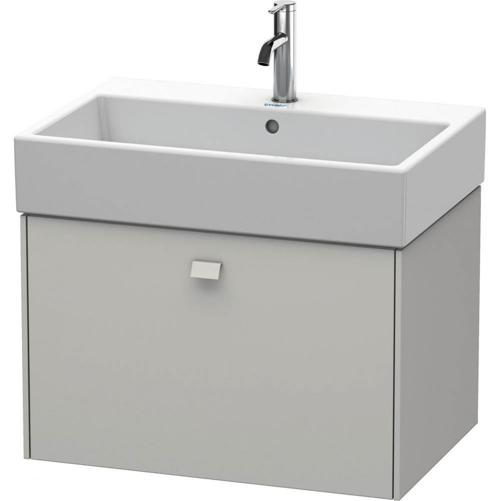 Brioso One Drawer Wall-Mount Vanity Unit Concrete Gray