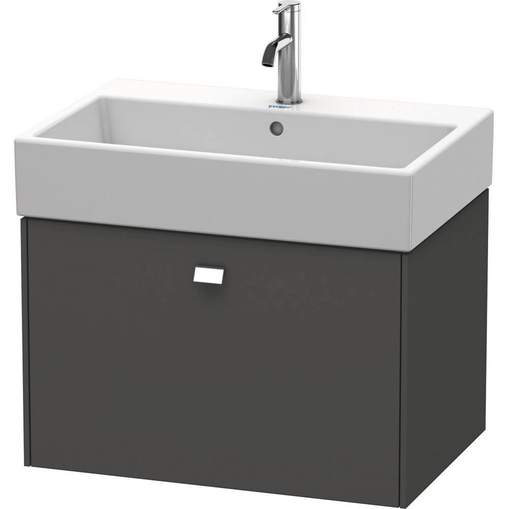 Brioso One Drawer Wall-Mount Vanity Unit Graphite