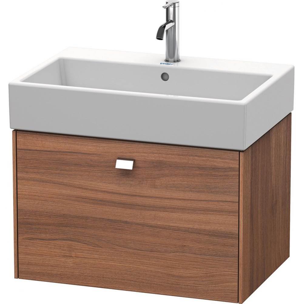 Brioso One Drawer Wall-Mount Vanity Unit Walnut