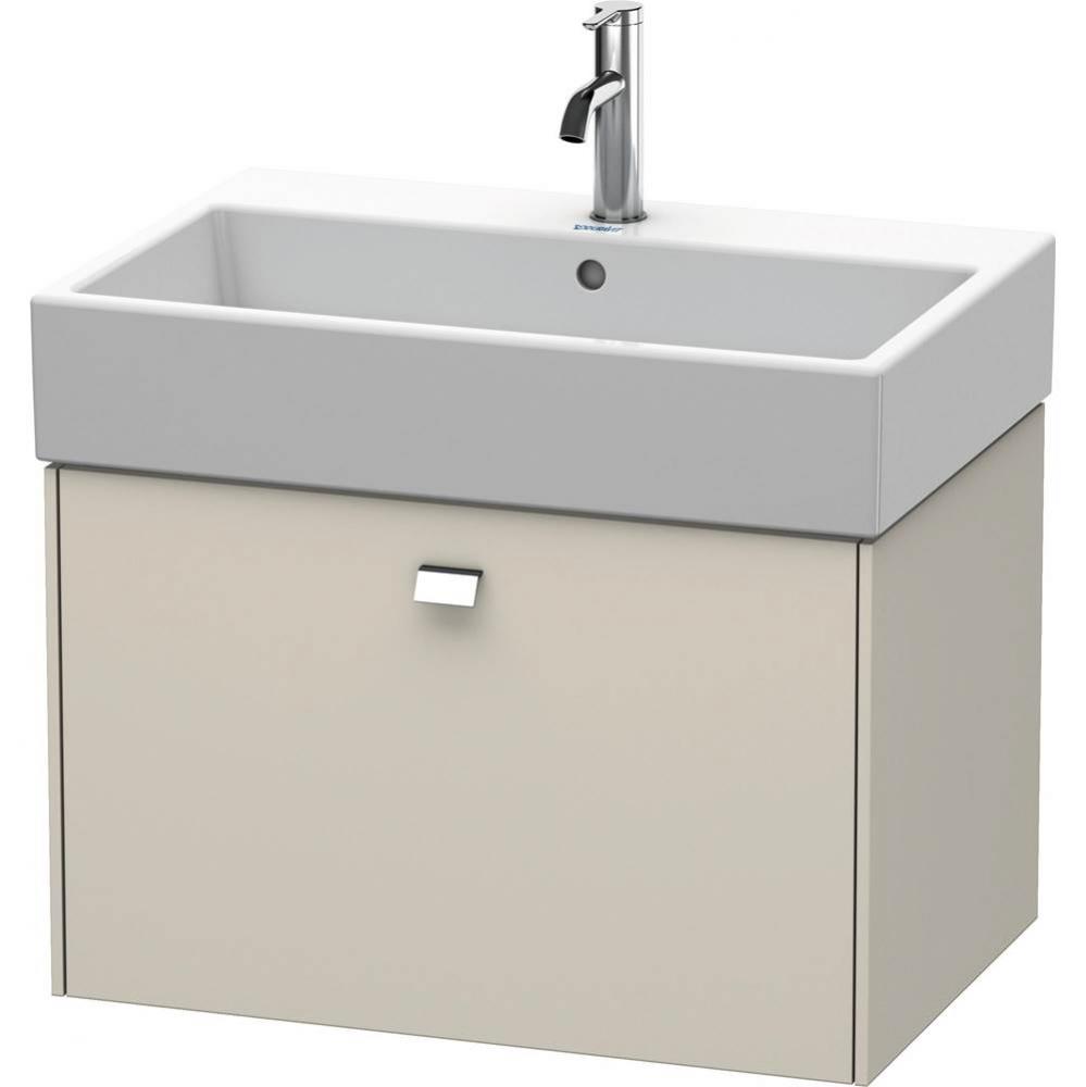 Brioso One Drawer Wall-Mount Vanity Unit Taupe