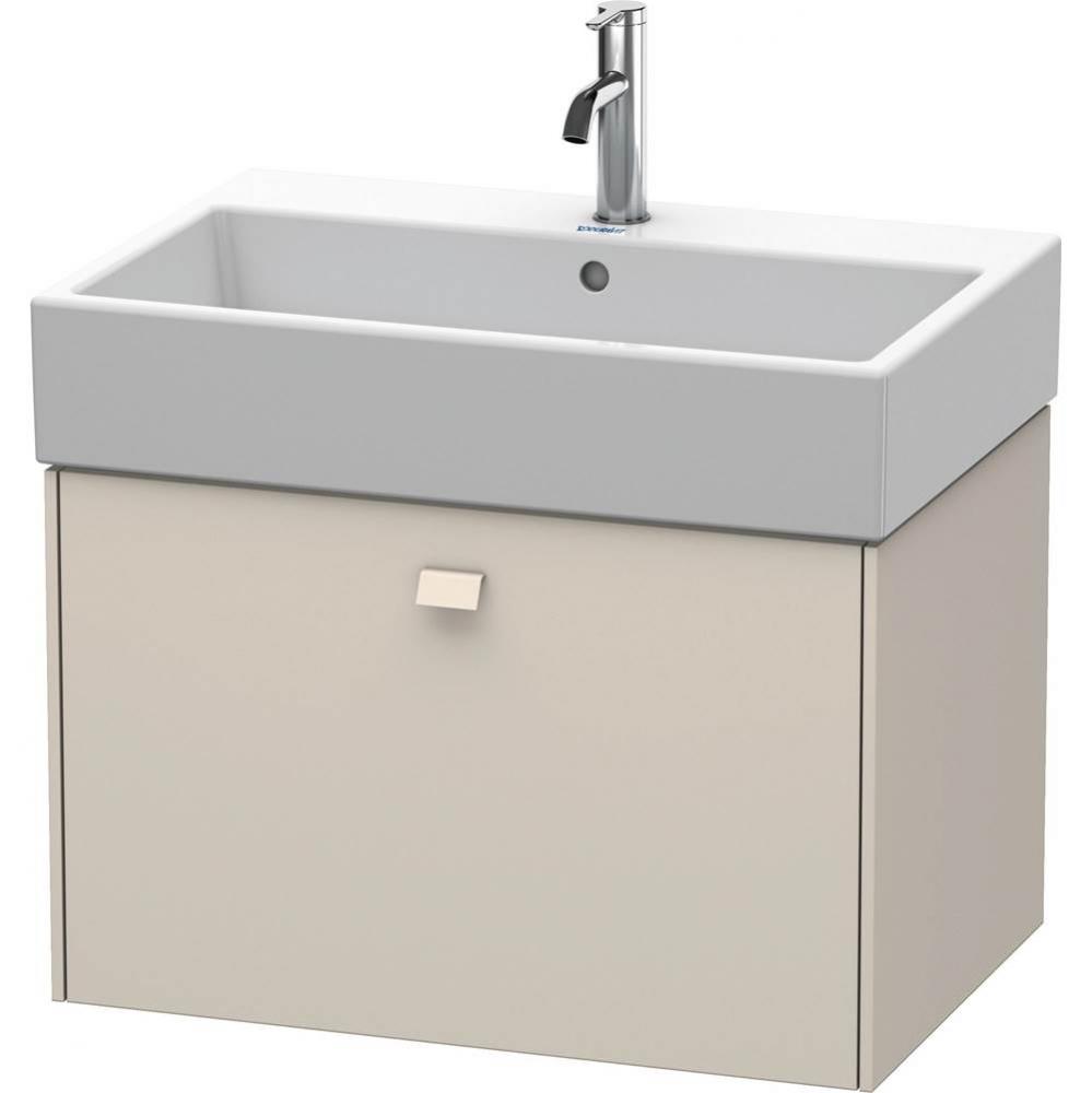 Brioso One Drawer Wall-Mount Vanity Unit Taupe