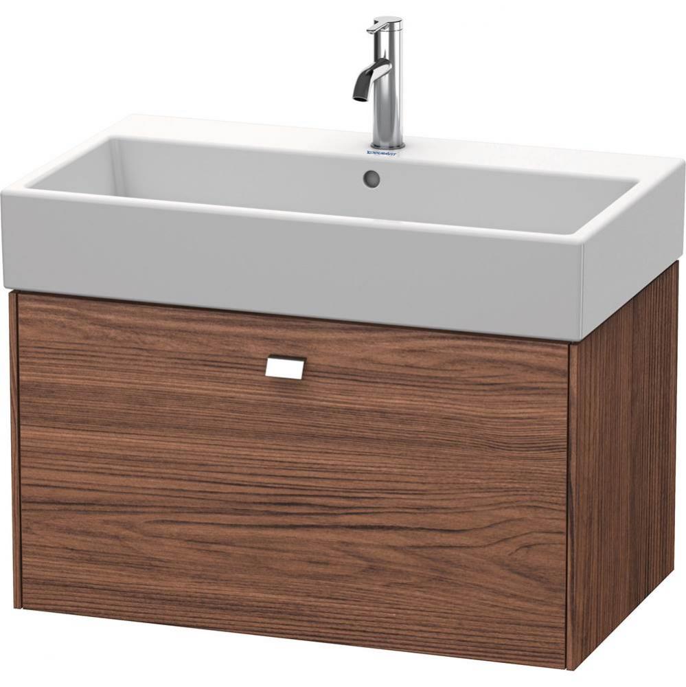 Brioso One Drawer Wall-Mount Vanity Unit Walnut Dark
