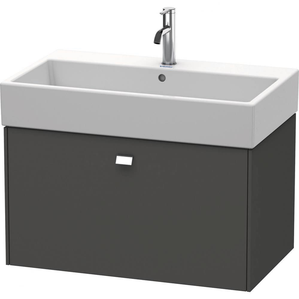 Brioso One Drawer Wall-Mount Vanity Unit Graphite