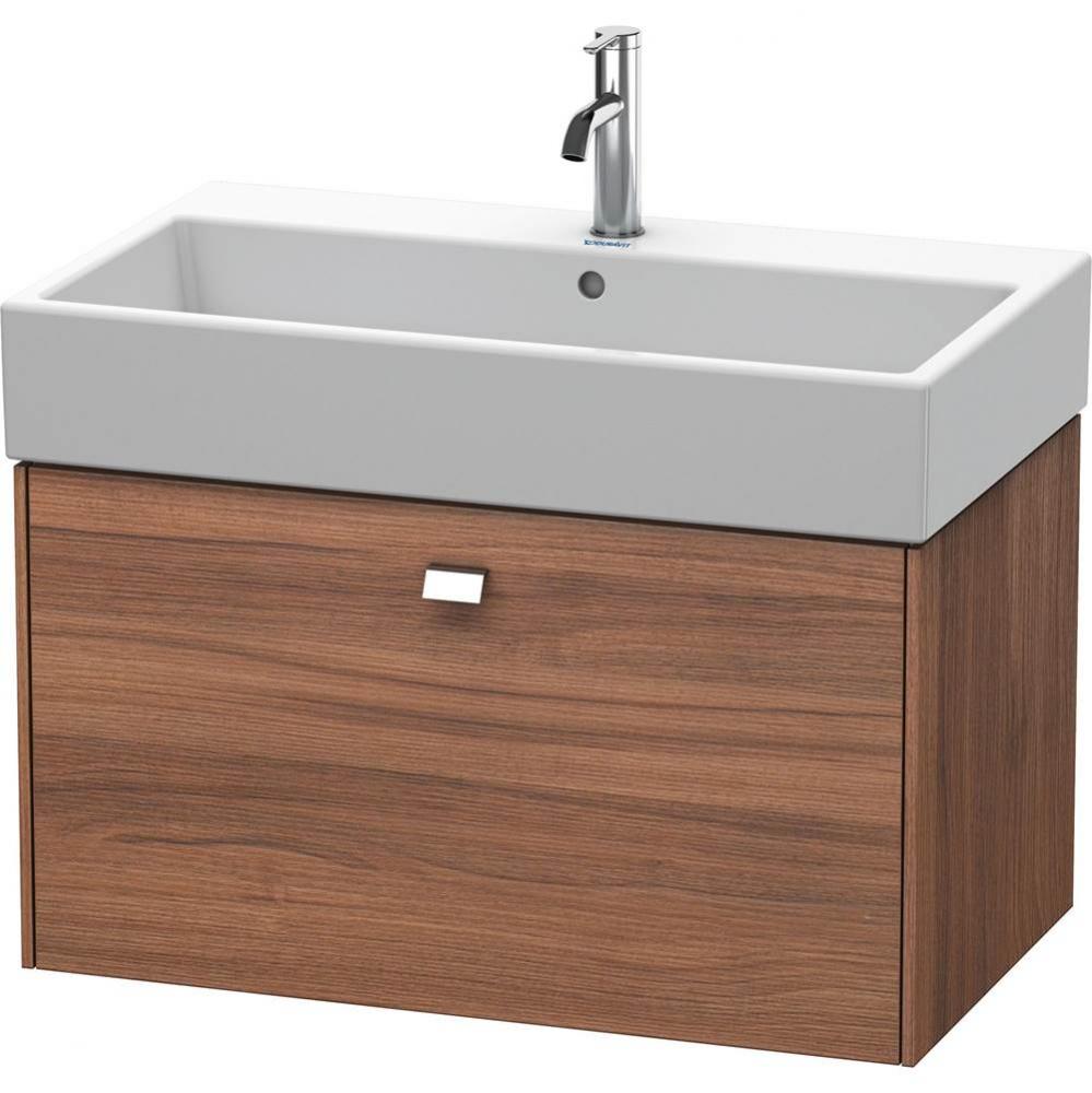 Brioso One Drawer Wall-Mount Vanity Unit Walnut