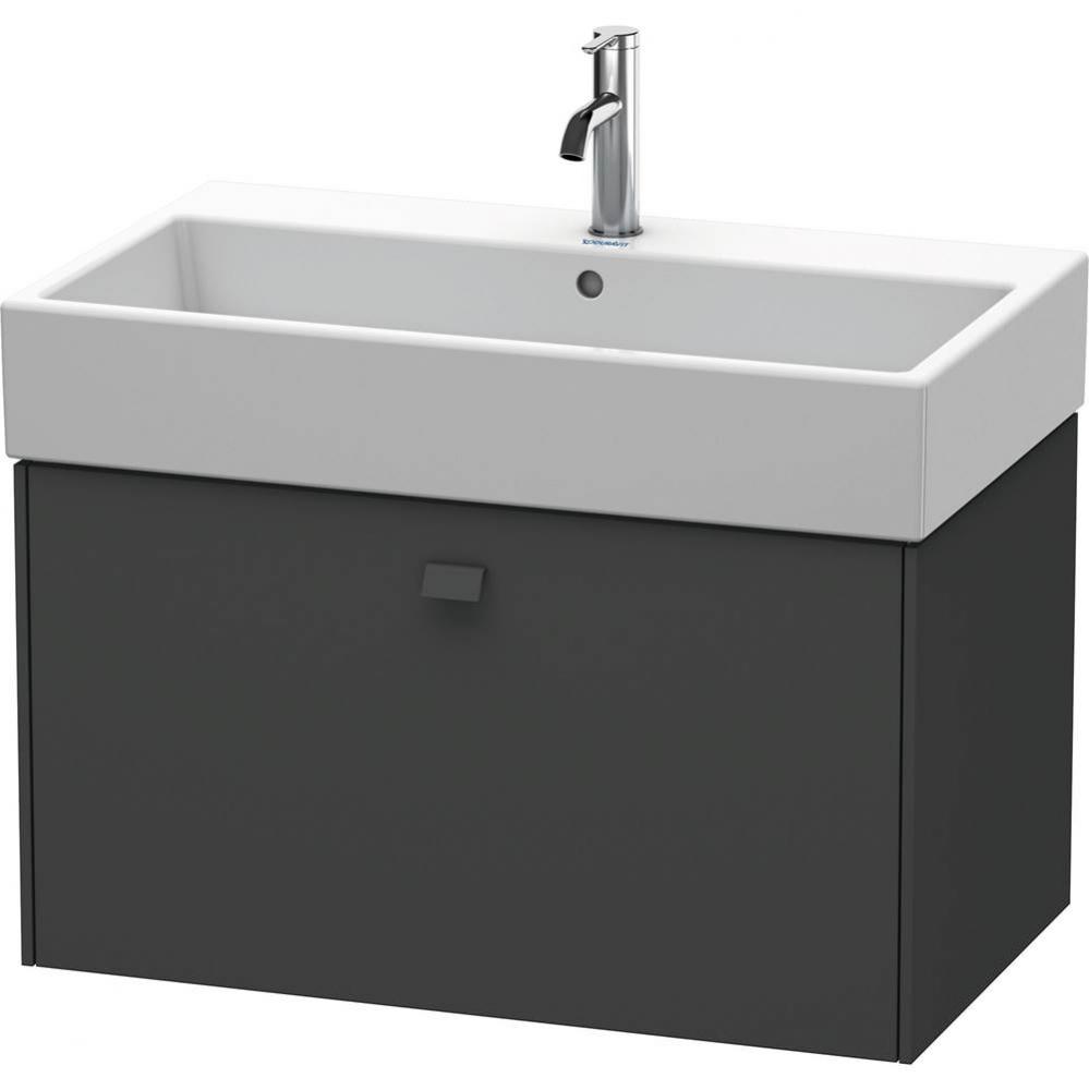 Brioso One Drawer Wall-Mount Vanity Unit Graphite